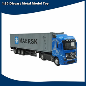 تریلی کانتینردار آبی مدل بنز آکتروس 1:50 Container Trailer Model Benz Actros_اسباب بازی